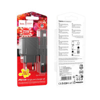 Мережевий зарядний пристрій HOCO CS24A Puerto single-port PD25W charger set (C to C)(EU) Black (Колір 7073) - фото № 2