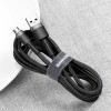 Кабель Baseus Cafule Cable USB For Micro 1.5A 2m Gray+Black (Темно-серый)- № 7