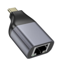 Перехідник HOCO UA35 Type-C to RJ45 adapter Metal Gray (Колір Metal Gray) - фото № 4