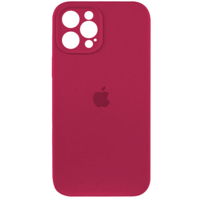 Чохол для смартфона Silicone Full Case AA Camera Protect for Apple iPhone 12 Pro 35,Maroon - зображення 1