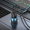 Автомобільний зарядний пристрій HOCO Z48 Tough 40W dual port(2C) car charger set(Type-C to Type-C) Sapphire Blue (Sapphire Blue)- № 4