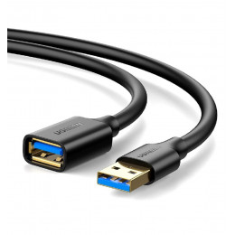Подовжувач UGREEN US129 USB 3.0 Extension Male Cable 3m (Black) (UGR-30127)