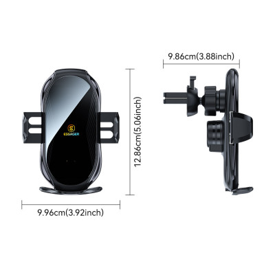 Тримач для мобільного Essager Premium Electric Phone Wireless Charger Bracket  black (EZJCFK-ZP01) (EZJCFK-ZP01) - зображення 2