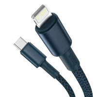 Кабель Baseus High Density Braided Fast Charging Data Cable Type-C to iP PD 20W 1m Blue (Колір Синий) - фото № 4