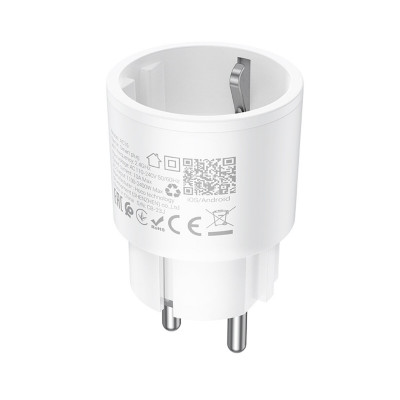 Смарт розетка HOCO AC16 Veloz smart socket(EU/GER) White - зображення 5