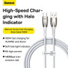 Кабель Baseus Glimmer Series Fast Charging Data Cable USB to Type-c 100W 1m White (Білий)- № 4