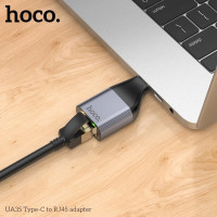 Перехідник HOCO UA35 Type-C to RJ45 adapter Metal Gray (Колір Metal Gray) - фото № 8