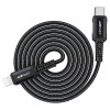 Кабель ACEFAST C4-01 Type-C to iP 3A, 30W, 1.8m, nylon, zinc connectors, Black (7073)- № 4