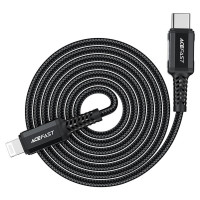 Кабель ACEFAST C4-01 Type-C to iP 3A, 30W, 1.8m, nylon, zinc connectors, Black (Цвет 7073) - фото № 4