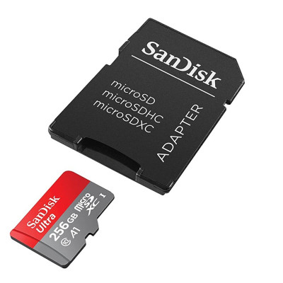 microSDXC (UHS-1) SanDisk Ultra 256Gb class 10 A1 (150MB/s) (adapter SD) (SDSQUAC-256G-GN6MA) - изображение 2