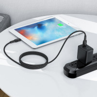 Кабель ACEFAST C4-01 Type-C to iP 3A, 30W, 1.8m, nylon, zinc connectors, Black (Цвет 7073) - фото № 5