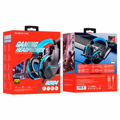 Навушники BOROFONE BO104 Phantom gaming headphones Blue (BO104U) - зображення 3