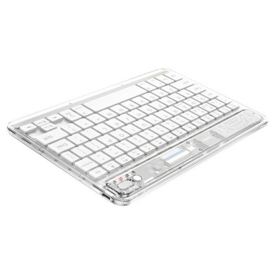 Клавіатура HOCO S55 Transparent Discovery edition wireless BT keyboard Space White - изображение 2