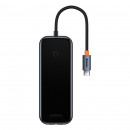 USB-хаб Baseus AcmeJoy 8-Port Type-C HUB Adapter（Type-C to HDMI*1+USB3.0*2+USB2.0*1+Type-C PD&Data*1+RJ45*1+SD/TF*1）Dark Grey