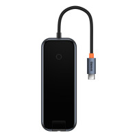 USB-хаб Baseus AcmeJoy 8-Port Type-C HUB Adapter（Type-C to HDMI*1+USB3.0*2+USB2.0*1+Type-C PD&Data*1+RJ45*1+SD/TF*1）Dark Grey
