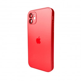 Чохол для смартфона AG Glass Matt Frame Color MagSafe Logo for Apple iPhone 11 Cola Red