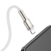 Кабель Baseus Cafule Series Metal Data Cable USB to IP 2.4A 2m White (Білий)- № 5