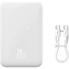 Зовнішній акумулятор Baseus Magnetic Mini Wireless Fast Charge Power Bank 10000mAh 20W White (White)- № 8