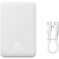 Зовнішній акумулятор Baseus Magnetic Mini Wireless Fast Charge Power Bank 10000mAh 20W White (Колір White) - фото № 8