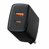 Мережевий зарядний пристрій Baseus Compact Quick Charger U+C 20W EU Black