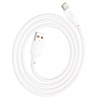 Кабель HOCO X93 USB to Type-C 100W, 1m, TPE, TPE connectors, White (Колір White) - фото № 4