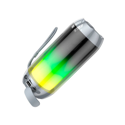 Портативна колонка BOROFONE BR25 Crazy sound colorful luminous BT speaker Gray - зображення 2