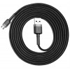 Кабель Baseus Cafule Cable USB For Micro 1.5A 2m Gray+Black (Темно-серый)- № 4