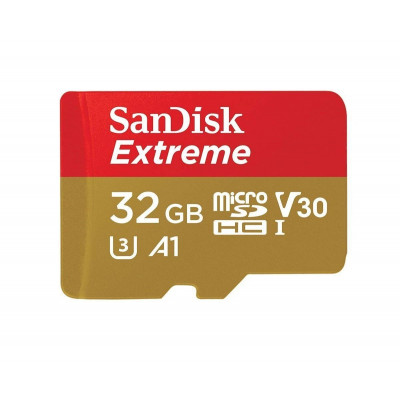 microSDHC (UHS-1 U3) SanDisk Extreme A1 32Gb Class 10 V30 (R100Mb/s, W60Mb/s) - зображення 1