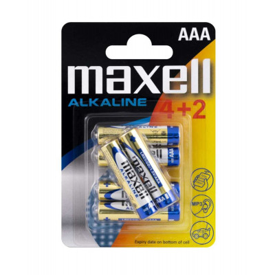 Батарейка MAXELL LR03 4+2PK BLIST 6шт (M-790240.04.CN) (4902580164461) - изображение 1