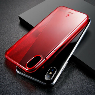 Панель Baseus Simple Series Case For iPhone X Transparent Red - зображення 3