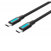 Кабель Vention USB 2.0 C, кабель «папа-папа», 1 м, черный, тип ПВХ (COSBF)