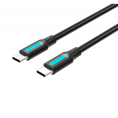 Кабель Vention USB 2.0 C Male to Male Cable 1M Black PVC Type (COSBF) - зображення 1