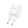 Мережевий зарядний пристрій HOCO C147A Charm PD20W+QC3.0 charger (EU) White (Білий)- № 4