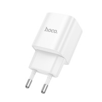 Мережевий зарядний пристрій HOCO C147A Charm PD20W+QC3.0 charger (EU) White (Колір Білий) - фото № 4