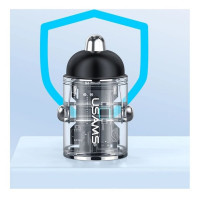 Автомобільний зарядний пристрій Usams US-CC206 C38 PD30W A+C Dual Ports Fast Charging Invisible Ring Car Charger tarnish (Цвет Tarnish) - фото № 3