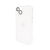 Чохол для смартфона AG Glass Matt Frame Color Logo for Apple iPhone 12 Pearly White (AGMattFrameiP12White)
