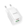 Мережевий зарядний пристрій HOCO C147A Charm PD20W+QC3.0 charger (EU) White (Білий)- № 3