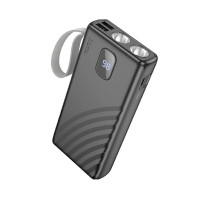 Зовнішній акумулятор HOCO J129A Nature flashlight power bank(20000mAh) Black (Цвет 7073) - фото № 4