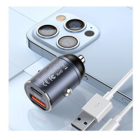 Автомобільний зарядний пристрій Usams US-CC206 C38 PD30W A+C Dual Ports Fast Charging Invisible Ring Car Charger tarnish (Цвет Tarnish) - фото № 7