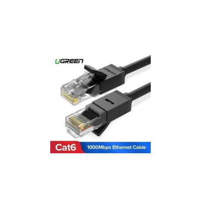 Мережевий кабель UGREEN NW102 Cat 6 U/UTP Lan Flat Cable 2m (Black)(UGR-50174) - изображение 2