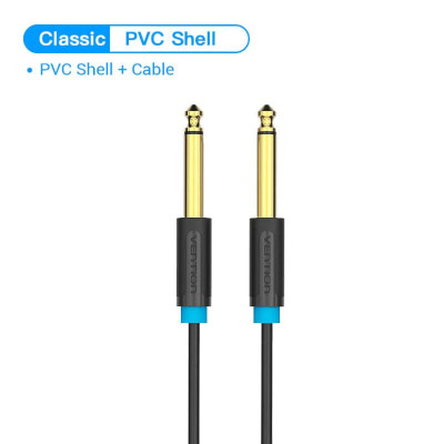 Кабель Vention 6.35mm TS Male to Male Audio Cable 1.5M Black (BAABG) - изображение 2