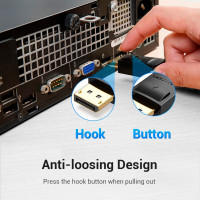 Кабель Vention DP to DVI Cable 2M Black (HAFBH) (Цвет 7073) - фото № 2