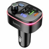 АЗП з FM-модулятором HOCO E62 Fast PD20W+QC3.0 car BT FM transmitter Black (Черный)- № 3