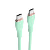 Кабель Vention USB 2.0 C Male to C Male 5A Кабель 2M Светло-зеленый силиконовый тип (TAWGH)