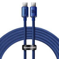 Кабель Baseus Crystal Shine Series Fast Charging Data Cable Type-C to Type-C 100W 2m Blue