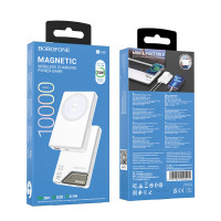 Зовнішній акумулятор BOROFONE BJ49 Astute 22.5W+PD20W fully compatible magnetic power bank(10000mAh) White (Цвет _White) - фото № 4