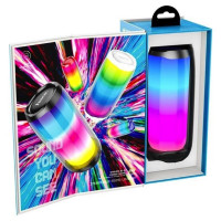 Портативна колонка HOCO HC8 Pulsating colorful luminous wireless speaker Black  - фото № 4