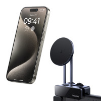 Автотримач для телефона Baseus MaxView Magnetic Car Mount for In-Vehicle Infotainment Screen Space Grey (Колір Space-Gray) - фото № 4