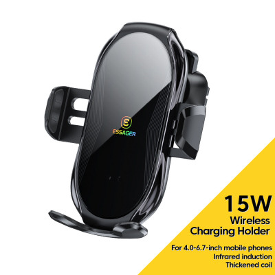 Тримач для мобільного Essager Premium Electric Phone Wireless Charger Bracket  black (EZJCFK-ZP01) (EZJCFK-ZP01) - зображення 1