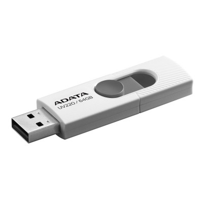 Flash A-DATA USB 2.0 AUV 220 64Gb White/Grey (AUV220-64G-RWHGY) - зображення 1